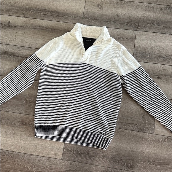 Projek Raw textured neck snap button pull over long sleeve sweater Size XL - Picture 2 of 5